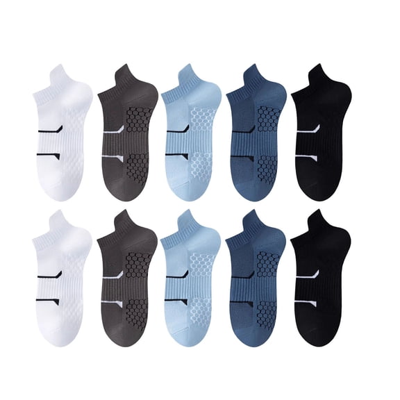 Yutgune Mens 10 Pairs Running Socks Crew Socks Breathable Daily Sports Socks For Men Multi Pack