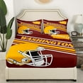 thumbnail image 3 of Erosebridal Ball Game Football Bed Sheets Set Queen Size,Brown Golden Bedding Sets Queen Size,Sport Theme Decor(Washington),Ultra Soft,4 Pieces, 3 of 7