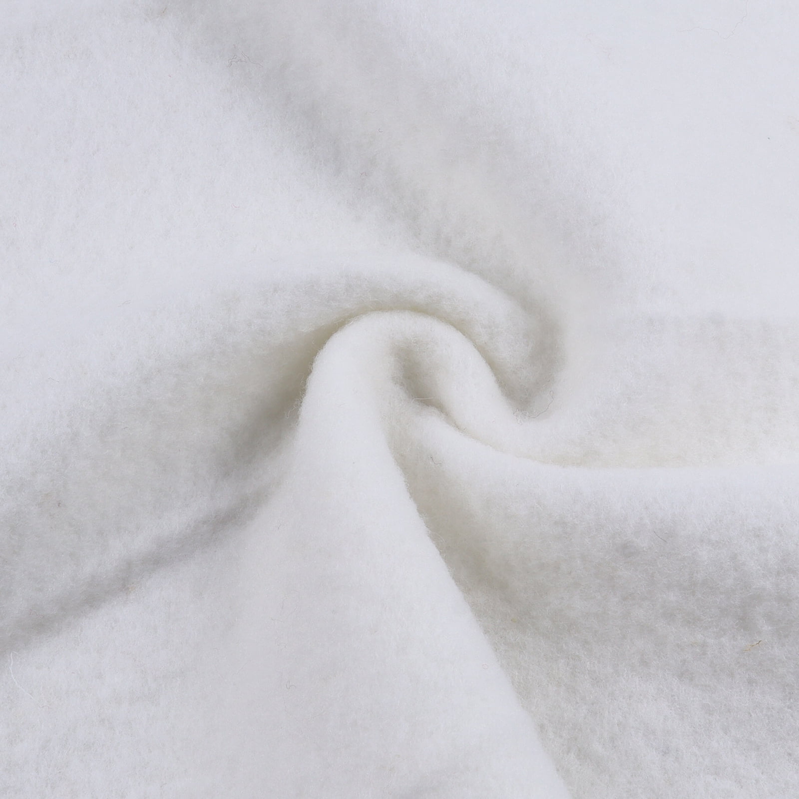 Wool Felt Pre Felted Wool Fabric for Padding,DIY Craftwork Sewing,Wet/Needle Felting (White 1 Yard)