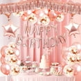 thumbnail image 3 of 6 Pack 10 Feet Metallic Foil Fringe Garland Tinsel Streamers, Boriyuan Wall Hanging Fringe Backdrop Banner for Parade Floats, Wedding, Birthday, Christmas, New Year Party Decorations (Rose Gold), 3 of 8