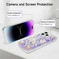 thumbnail image 2 of Compatible with iPhone 15 Pro Max Bling Case for Women and Girls Cute Luxury 3D Glitter Diamond Crystal Rhinestone Sparkle Shiny Gemstone Perfume Bottle and Flower Cover Soft TPU Bumper, Purple, 2 of 12