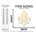 thumbnail image 2 of Unfinished Wood Fleur-di-Lis Silhouette 14" / 1", 2 of 3