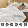 thumbnail image 7 of Weighted Blanket Twill Size (60"x80"), Breathable Heavy Blanket Microfiber Material Bedding Comforter, Down Alternative Comforter Machine Washable, White, 7 of 7