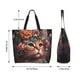 thumbnail image 5 of Disketp Flower Crown Cat Bolsa Tote Estampada para Mujer, Bolso de Hombro y de Mano para Compras y Viajes, 5 of 8