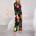thumbnail image 4 of Disketp Pajamas Set Long Sleeve Sleepwear Womens Button Down Nightwear Pj Sets-Cartoon Vegetables, 4 of 9