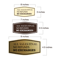 thumbnail image 5 of Fancy All Sales Final No Refunds No Exchanges Sign (Black) - Small, 5 of 5