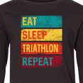 thumbnail image 4 of Inktastic Running Eat Sleep Triathlon Repeat Long Sleeve Youth T-Shirt, 4 of 5