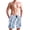 Watercolor Blue Stripes, variant on Dailycode Men's Quick Dry Swim Trunks Beach Shorts Casual Summer Board Shorts with Pockets, Tiger Print