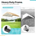 thumbnail image 2 of ADVANCE OUTDOOR 10x20FT Heavy-Duty Carport Canopy with 4 Height Adjustments(9.5-11FT) Shelter for Cars/Outdoor Events, Galvanized Steel Frame & Anti-UV Cover,Beige, 2 of 10