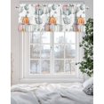thumbnail image 6 of Orange Fall Thanksgiving Pumpkin Kitchen Valances for Windows White Valance Curtains&nbsp; for Kitchen /Living Room/Bedroom/ Bathroom Decor, 54"x18 " ,Rod Pocket 1 Panel,, 6 of 7