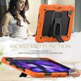 thumbnail image 3 of FJLBDE Case for iPad Pro 11 Inch 2022/2021/2020/2018 4th/3rd/2nd/1st Gen, Rugged Shockproof Tablet Cases Cover with Kickstand Shoulder Strap, Orange, 3 of 7