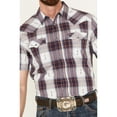 thumbnail image 3 of Cody James Men's Dog Southwestern Dobby Plaid Print Short Sleeve Western Snap - CJSU23W86-TAN X-, 3 of 4