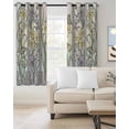thumbnail image 2 of Butterflies Flowers Blackout Curtains for Bedroom Living Room Darkening Curtains 54 Inch Long Vintage Geometric Colorful Glass Floral Short Curtain for Small Window Treatment Grommet Drapes 42"x54"x2, 2 of 9