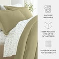 thumbnail image 4 of Noble Linens 8 Piece Solid Duvet Bundle in Sage, Cal King, 4 of 5