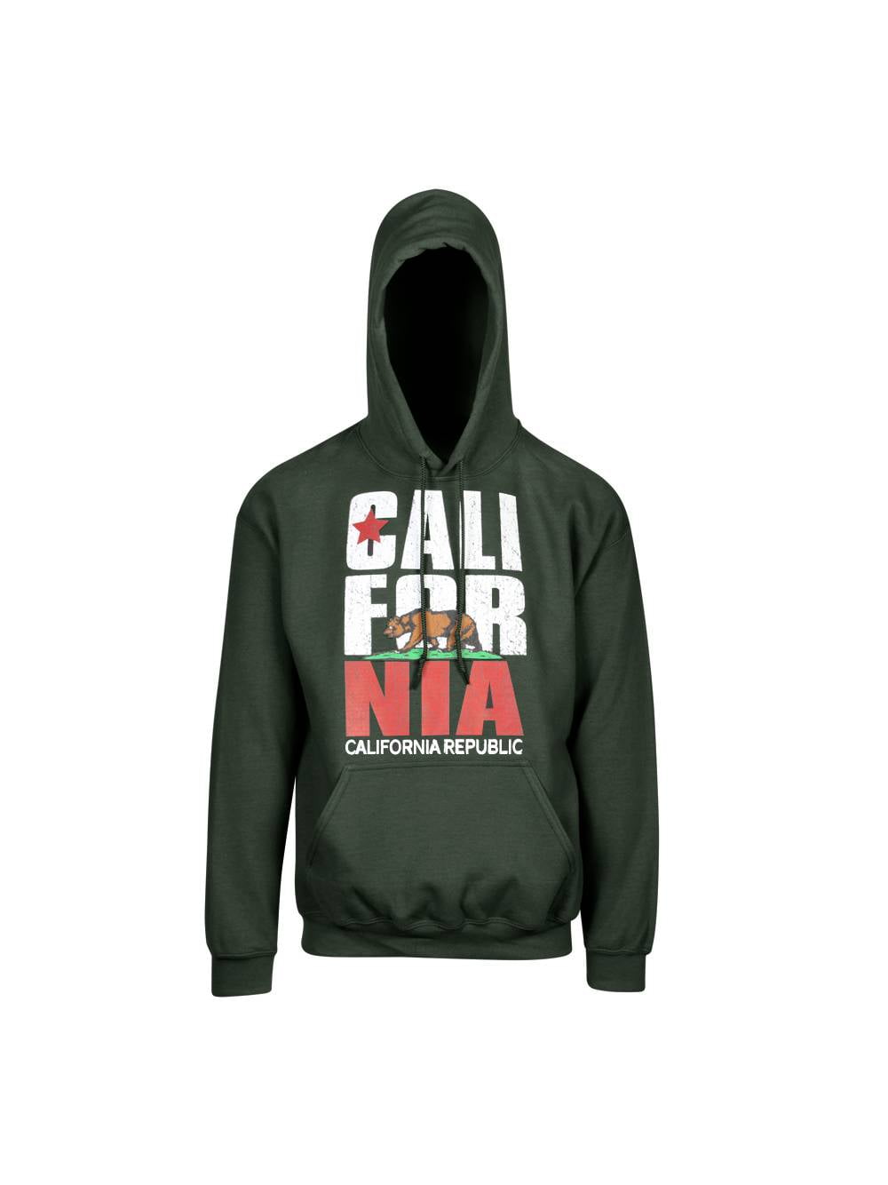 New Men/'s Dripping California Republic Black//Charcoal Raglan Hoodie Cali Sweater