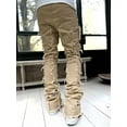 thumbnail image 3 of Men Trousers Individual Patched Pants Long Tight Fit Stacked Jeans For Mens Clothing, 3 of 11
