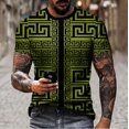 thumbnail image 1 of Simple Mode Été T-Shirt à Manches Courtes pour Hommes Imprimé 3d Col Rond Pull Décontracté Extérieur Quotidien Rétro Ample Confortable Haut, 1 of 5
