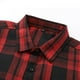 thumbnail image 5 of Blusa y camisa de manga larga con cuello vuelto para hombre, blusa informal a cuadros a la moda con botones y cuello vuelto, blusa de poliéster para hombre, 5 of 8