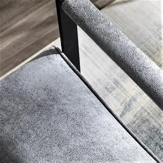 Modern Accent Chair with Durable Square Metal Frame