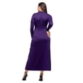 thumbnail image 2 of Women's 24Seven Comfort Apparel Comfortable Collared Wrap Maxi Dress Color: Mocha Size: MEDIUM, 2 of 4