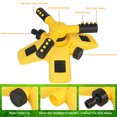 thumbnail image 2 of Celectigo Automatic 360° Rotating Lawn Sprinkler with 2 Spray Methods, Garden Hose Sprinkler for Yard, Yellow - 1pc, 2 of 8