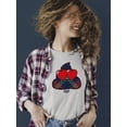 thumbnail image 2 of Argyle Love Emoji - Playful Hearts Graphic Women's T-shirt, 2 of 4