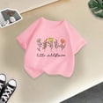 thumbnail image 3 of Girls Soft Summer Roundneck Tee For Kids With Print Comfort Fit Top For Everyday Wear Breathable Blend Shirt For Girls(Pink,12-14 Years), 3 of 4