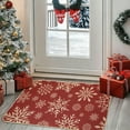 thumbnail image 5 of Christmas Kitchen Mat, Anti Slip Mats for Floor Cushioned Red Kitchen Rugs, Snowflake Xmas Tree Pattern Waterproof Rug for Home Decor (C), 5 of 6