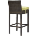 thumbnail image 3 of Modway Conduit Outdoor Patio Wicker Rattan Bar Stool in Brown Peridot, 3 of 3