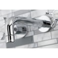 thumbnail image 4 of Kingston Brass KS8121NX Hamilton Double-Handle 3-Hole Wall Mount Bathroom Faucet in Polished Chrome, 4 of 8