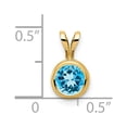 thumbnail image 4 of 14k Yellow Gold Round Bezel Pendant, 4 of 4