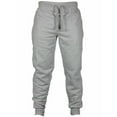 thumbnail image 5 of Woshilaocai Mens Grey/Black/Navy Fleece Joggers Pants Trousers Jogging Bottoms, 5 of 6