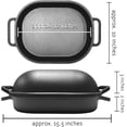 thumbnail image 3 of Cuisiland Pre-Seasoned Cast Iron Bread & Loaf Pan Large Heavy Duty Bread Maker- A Perfect Way for Baking, 3 of 8