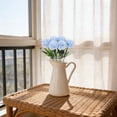 thumbnail image 6 of 1 Bunch Artificial Chrysanthemum Ball Flowers Bouquet, Silk Hydrangea Bridal Wedding Bouquet for Home Office Garden Party Office Coffee House Decoration & Wedding Arrangement, Blue, 6 of 7