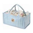 thumbnail image 6 of Diaper Caddy Organizer, Portable Quilted Nursery Storage Basket with Removable Dividers and Handles, Nylon Baby Diaper Tote for Changing Table, Car, Travel, Stroller, Baby Shower Gift, 6 of 7