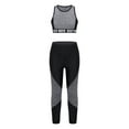 thumbnail image 5 of inhzoy Kids Girls Athletic Outfit Sports Bra Crop Top with Yoga Leggings Gray-Black 16, 5 of 9