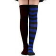 thumbnail image 2 of Lolmot Womens Striped Thigh High Stockings Over the Knee Socks Leg Warmers Christmas Socks Halloween Cosplay Costume, 2 of 2