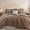 Amber Brown-Queen, variant on Full Blue 7-Piece Ruffle Floral Bed-in-a-Bag Comforter Set