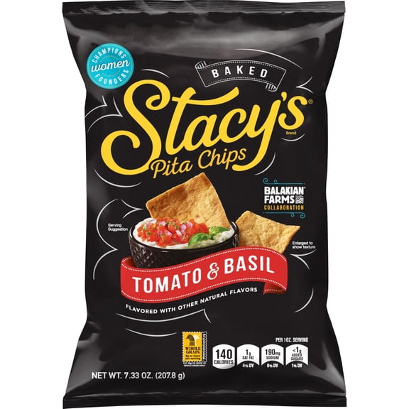 Stacy's Pita Chips, Tomato & MDA05 Basil, 7.33 Ounce