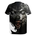 thumbnail image 5 of Casual Men's T-Shirt 3D Wolf Head Print Sports Short Sleeve Summer Men's Top, 5 of 5