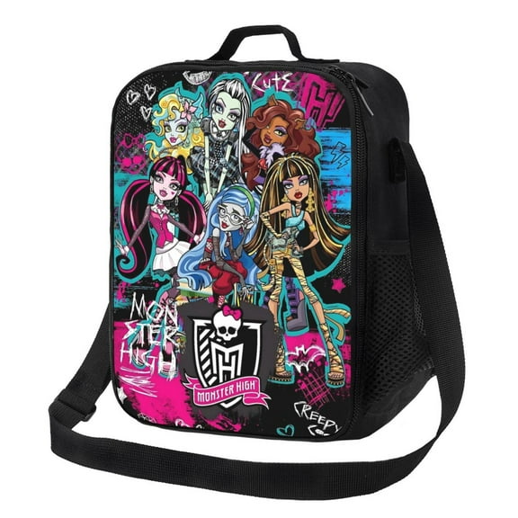 Monster High Lunch Bag Reusable Portable Insulated Cooler Box For Travel Picnic School Gift