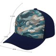 thumbnail image 2 of Blue Camouflage Pattern Baseball Cap Classic Golf Cap Soft Dad Hat Multicolor Adjustable Low Profile Hat Unisex, 2 of 6