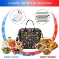 thumbnail image 4 of Pioneer Flower Floral Print Pattern Womens Lunch Box for Work,Insulated Large Lunch Bag,Leakproof Adult Lunch Bag for Work,Beach,Travel,Picnic,Camping, 4 of 6