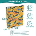 thumbnail image 3 of FORMRS 3 Ring Binder 1.5 inch with Pockets Set of 2 Clip Board 200 Sheets Capacity, Yellow Sardines Pattern, 3 of 8