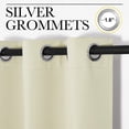 thumbnail image 2 of NICETOWN Room Divider Curtain Screen Partitions, Total Privacy Blackout Grommet Curtain for Bedroom Patio Sliding door, 1 Panel, 15ft Wide by 7ft Long,Beige, 2 of 6