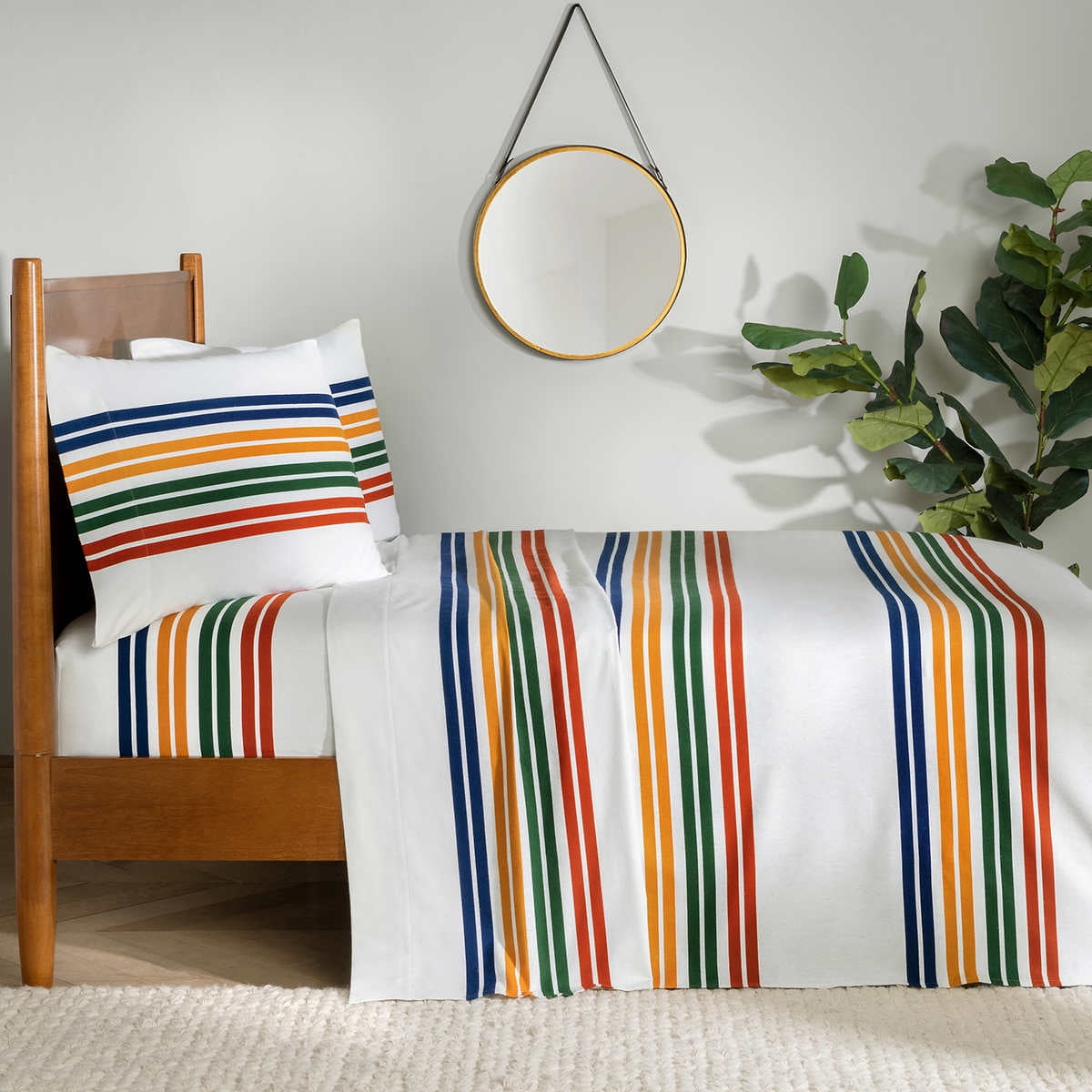 Pendleton Flannel Sheet Set – White 