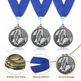 thumbnail image 3 of Uxcell Award Medal, Football Place Medal Trophy with Neck Ribbon Football Party Favor Prize Tin Color, 3 of 7