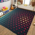 thumbnail image 5 of Soft Rug For Living Room, Geometric Honeycomb Pattern Fluffy Area Rug For Bedroom, Modern Shaggy Carpets Fuzzy Rug For Kids Boys Girls Dorm Nursery Home Decor Aesthetic, Anti-Skid Durable, 5 of 7