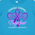 thumbnail image 4 of Inktastic Staying Strong Together Alzheimer's Awareness Purple Ribbon Boys or Girls Baby T-Shirt, 4 of 5