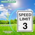 thumbnail image 2 of Uxcell 2-Pack Speed Limit 3 MPH Sign 16" x 12" Aluminum Weather Resistant Traffic Sign, 2 of 2